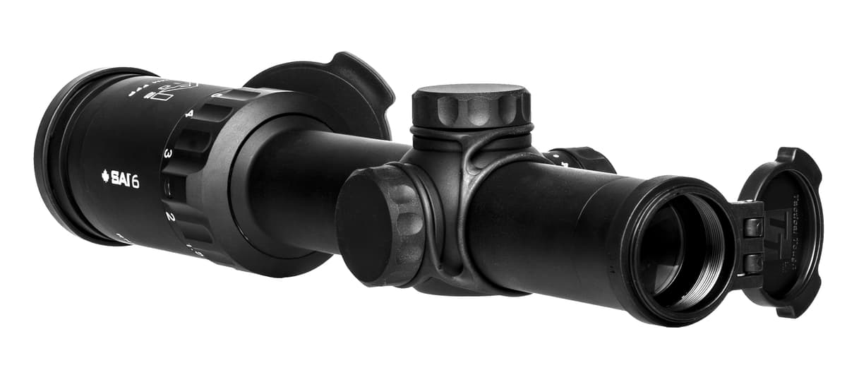 SAI Optics Modelo SAI 6 1x-6x 24 mm Óptica Variable de Baja Potencia LPVO para Rifles con Retícula de Característica de Apuntado Rápido, Retícula MIL Sin RAF RNG16-BK22-MB1