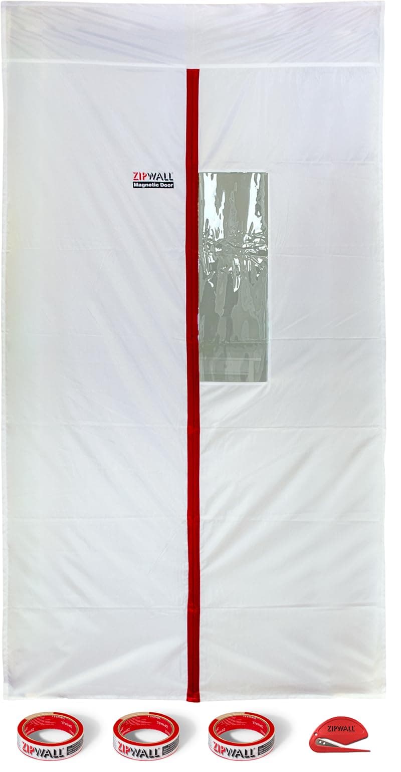 ZIPWALL ZDM-PK4 Kit magnético para puerta, paquete de 4, blanco