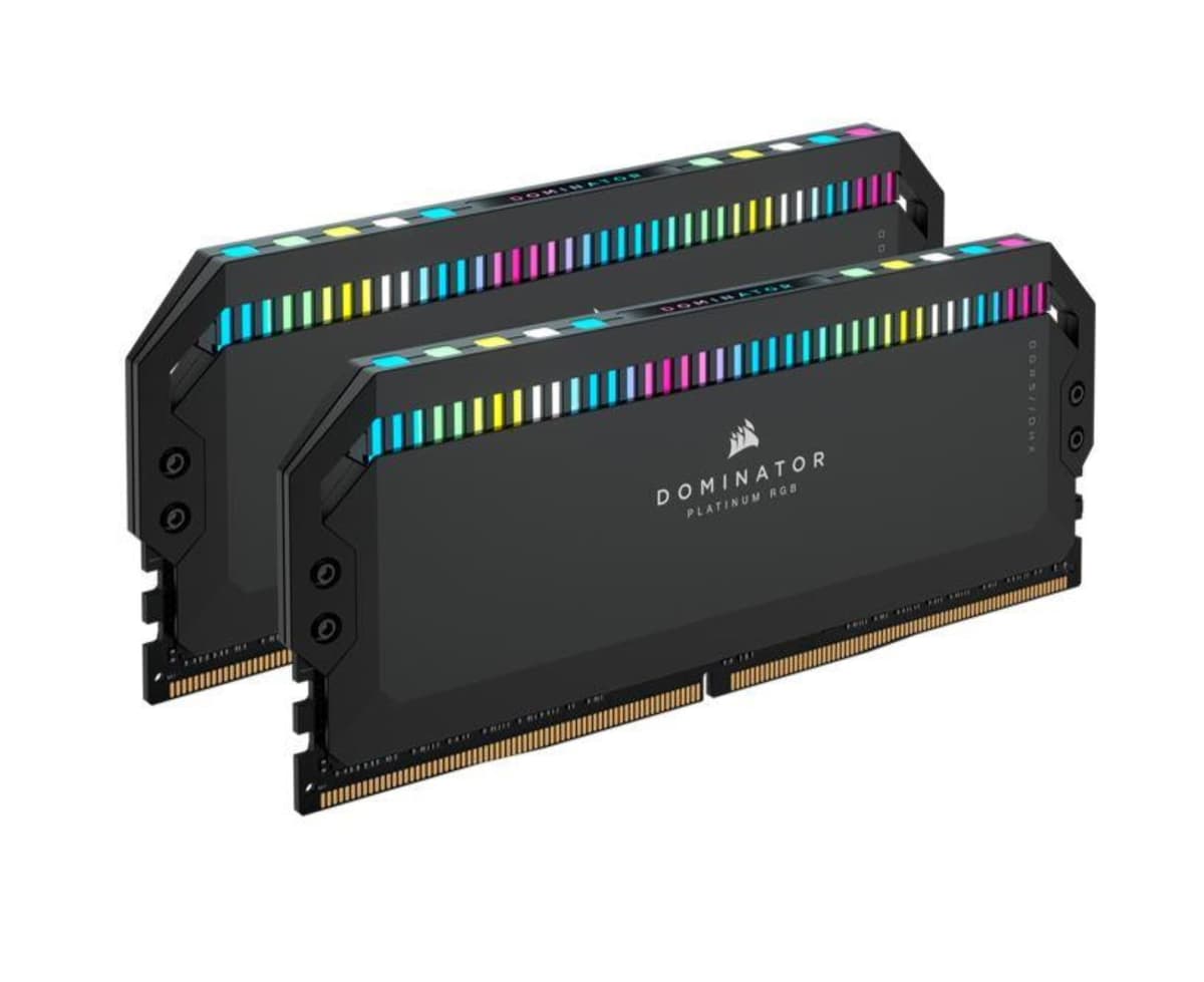 CORSAIR DOMINATOR PLATINUM RGB MEMORIA RAM DDR5 64GB (2x32GB) 5200MHz CL40 Compatible con Intel XMP e iCUE - Negro (CMT64GX5M2B5200C40)