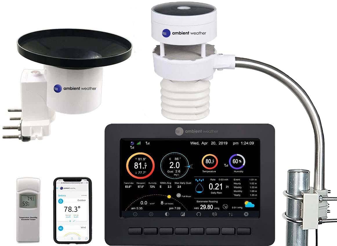 Ambient Weather WS-5000 Ultrasonic Smart Weather Station B087V6N5WZ-1