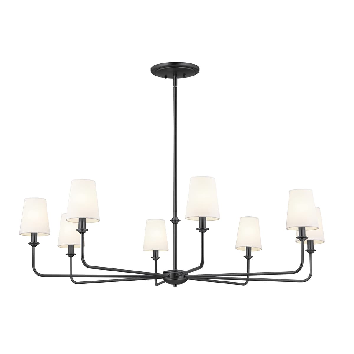Kichler Pallas candelabro 8 luces negro 42.75" x 15.75" (52517BK)