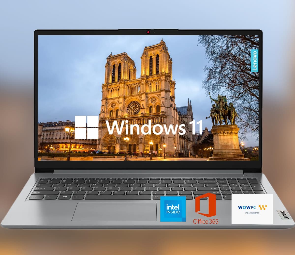 Lenovo 15.6" HD IdeaPad pantalla antirreflejo con 1 año de Microsoft 365, SSD 2.1 TB, 36 GB RAM, Windows 11 Home, WiFi 6, HDMI, USB-C, procesador Intel, lector de tarjetas SD, hasta 9.5 horas de batería, con USB WOWPC