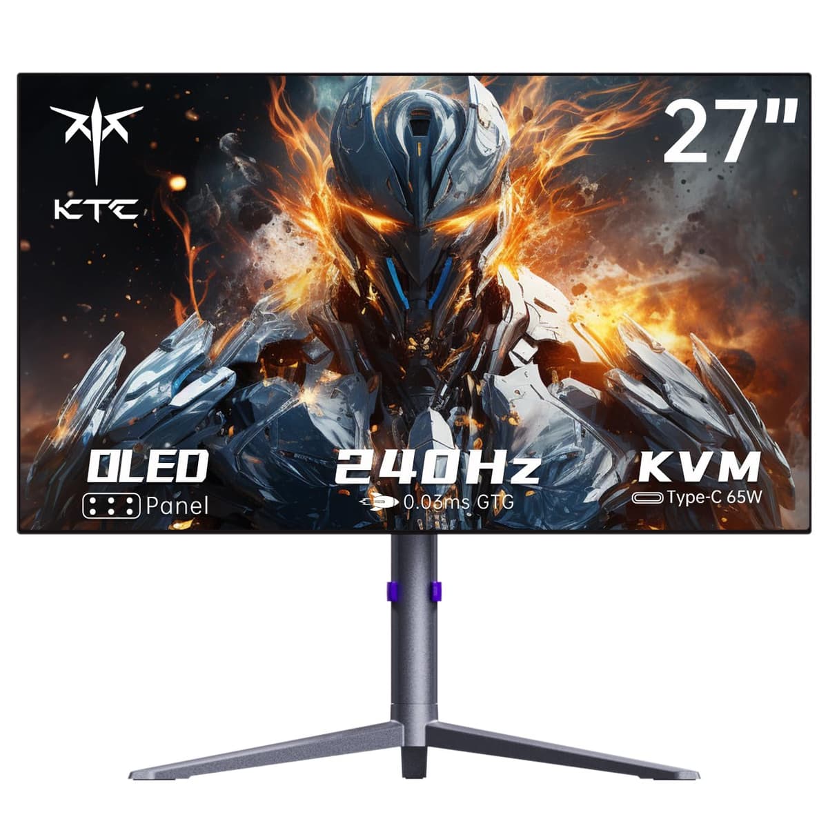 KTC Monitor OLED Gaming 27" QHD 240Hz 0.03ms con USB-C 65W, G-SYNC & FreeSync (G27P6)