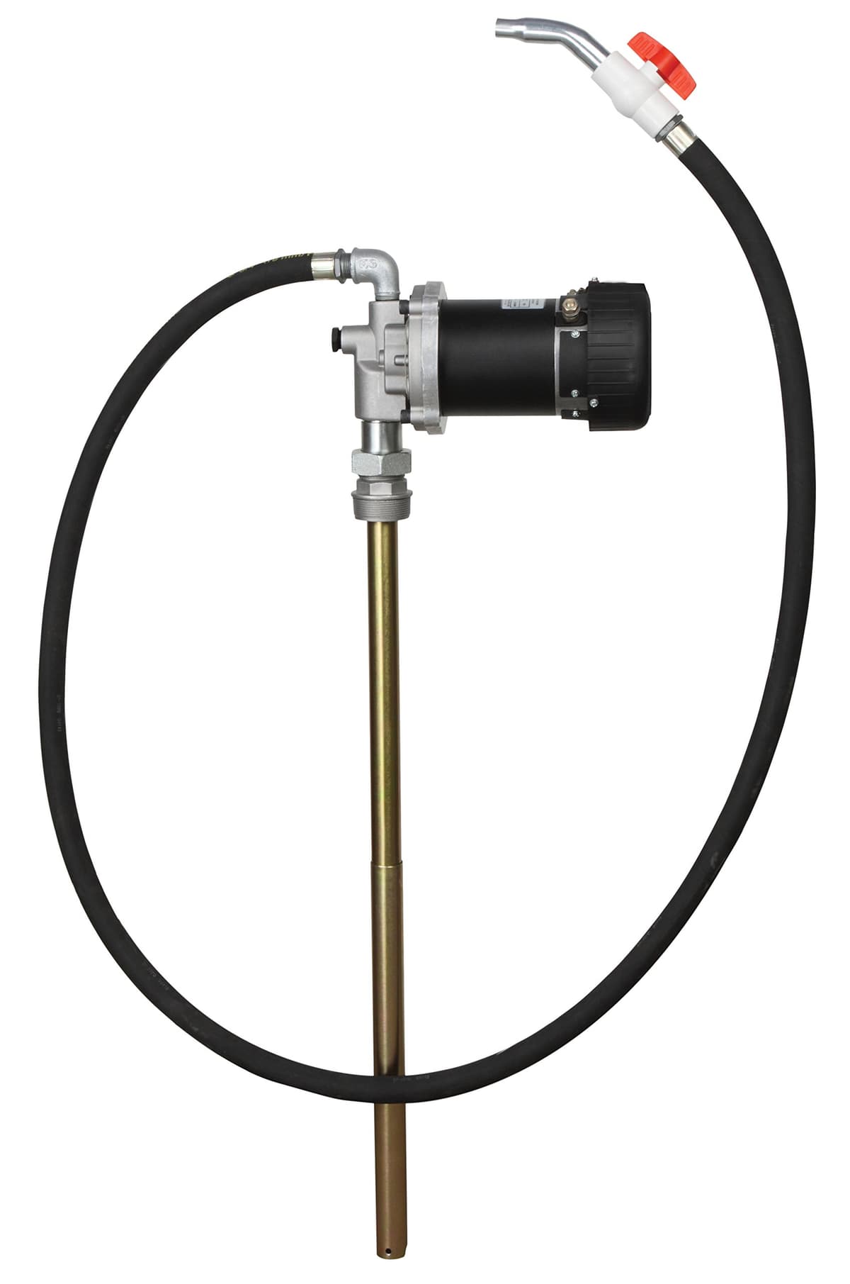 GROZ 45560 Bomba eléctrica para transferencia de aceite 12V DC, 3.5 GPM, autorreprimante con adaptador de boca de 2" para tambores de 55 gal