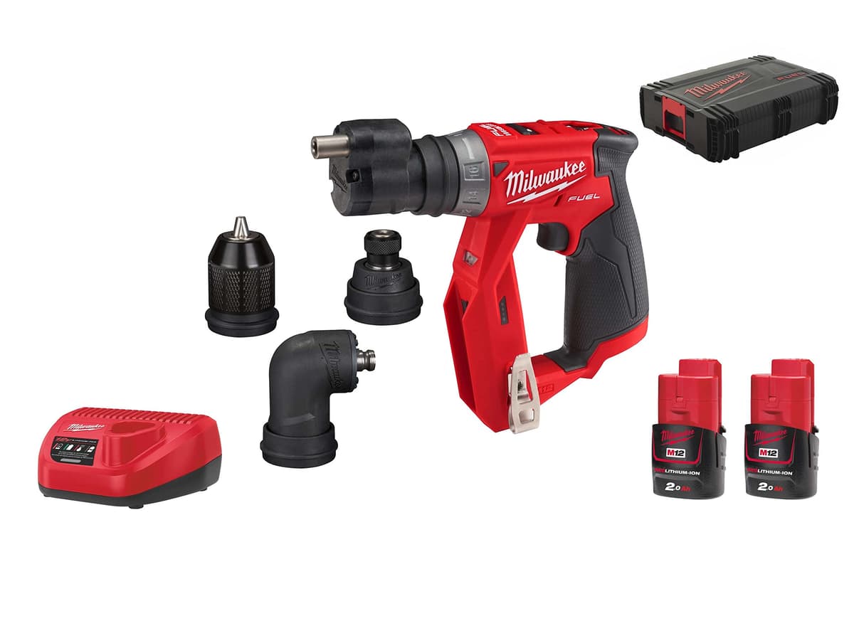 Milwaukee M12 Fuel FPDXKIT-202X Destornillador - 2 Baterías 2.0 Ah - 1 Cargador 4933464979