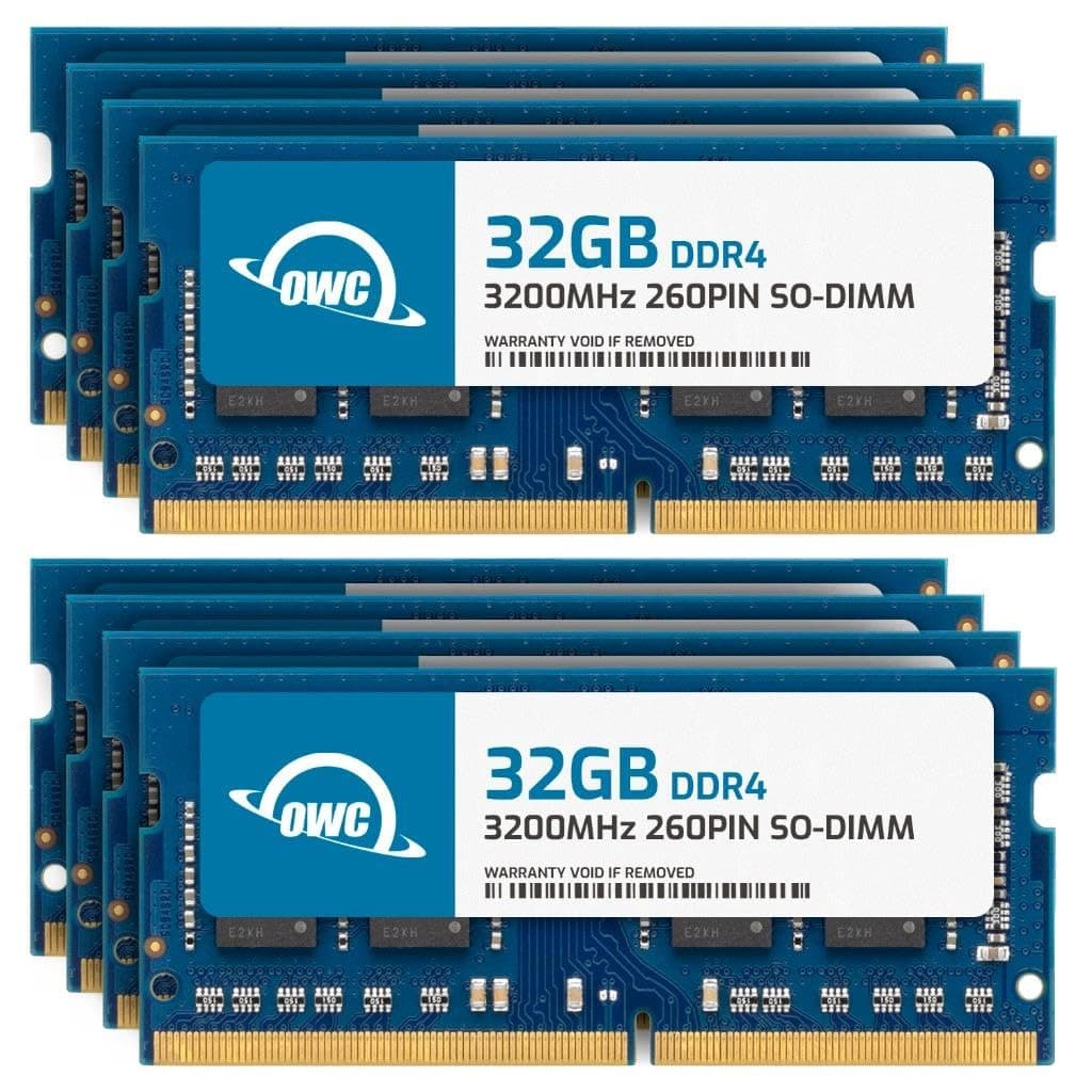 OWC 256GB (8x32GB) DDR4 3200MHz PC4-25600 CL22 Non-ECC SO-DIMM 1.2V 260-pin OWC3S2D42R8256K