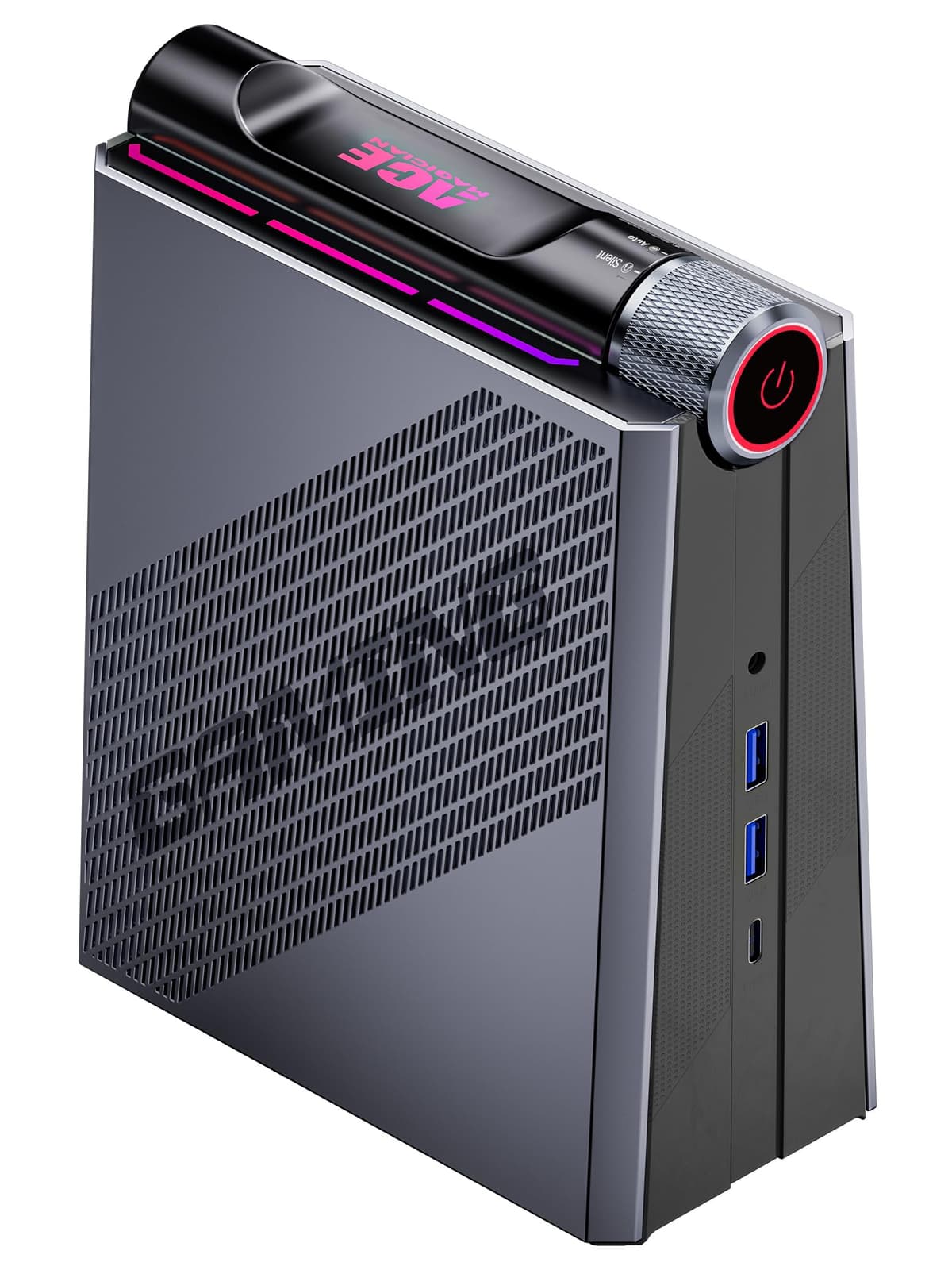 ACEMAGIC Mini PC Computadoras Mini Ryzen 9 6900HX (hasta 4.9 GHz), Mini PC para Juegos con 32GB (16GB*2) DDR5 512GB SSD NVMe, PC de Escritorio AMD Radeon 680M, Luces RGB/Wi-Fi 6/BT5.2/Doble Canal/3 Modos AM08PRO