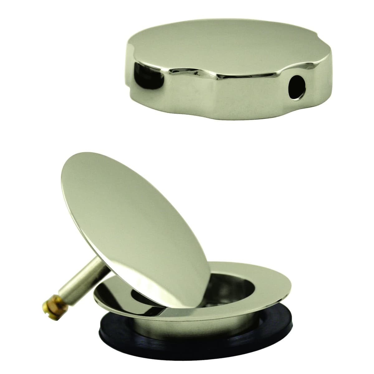 Westbrass D50TE-50-05 Recambio Estándar de 1-1/2" para Acabado de Desagüe y Rebosadero de Bañera con Cable, Níquel Pulido (Paquete de 50)