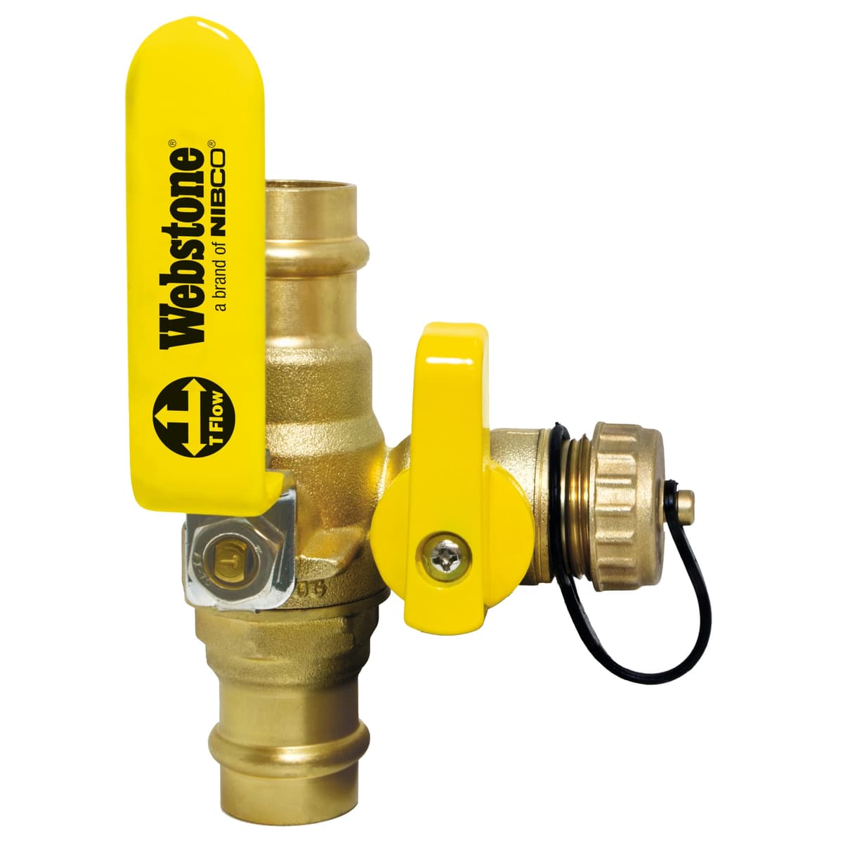 Webstone Pro-Pal 80617W - Válvula de bola con drenaje y puerto completo, latón forjado H-80617W