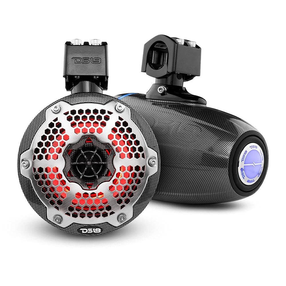 DS18 CF-X6TPNEO Par de parlantes marinos 6.5" de neodimio con radiador pasivo y RGB, IP65