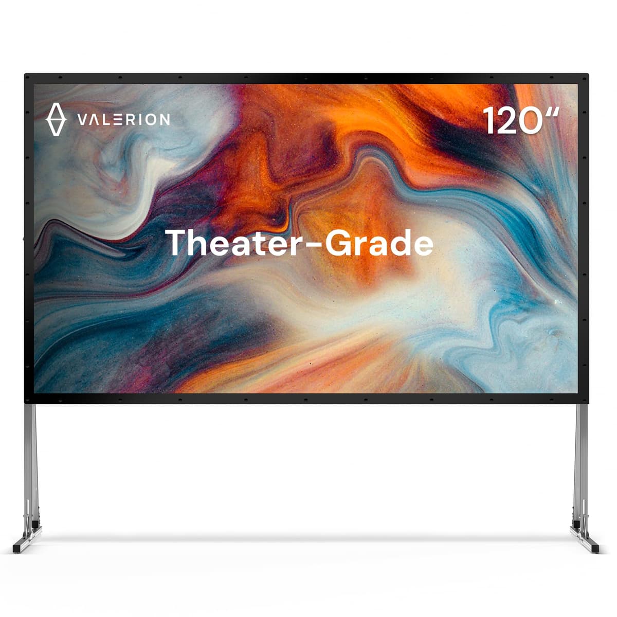Valerion 120" Outdoor Projector Screen with Stand - Portable Freestanding 16:9 4K/8K 1.3 Gain 120 Inches