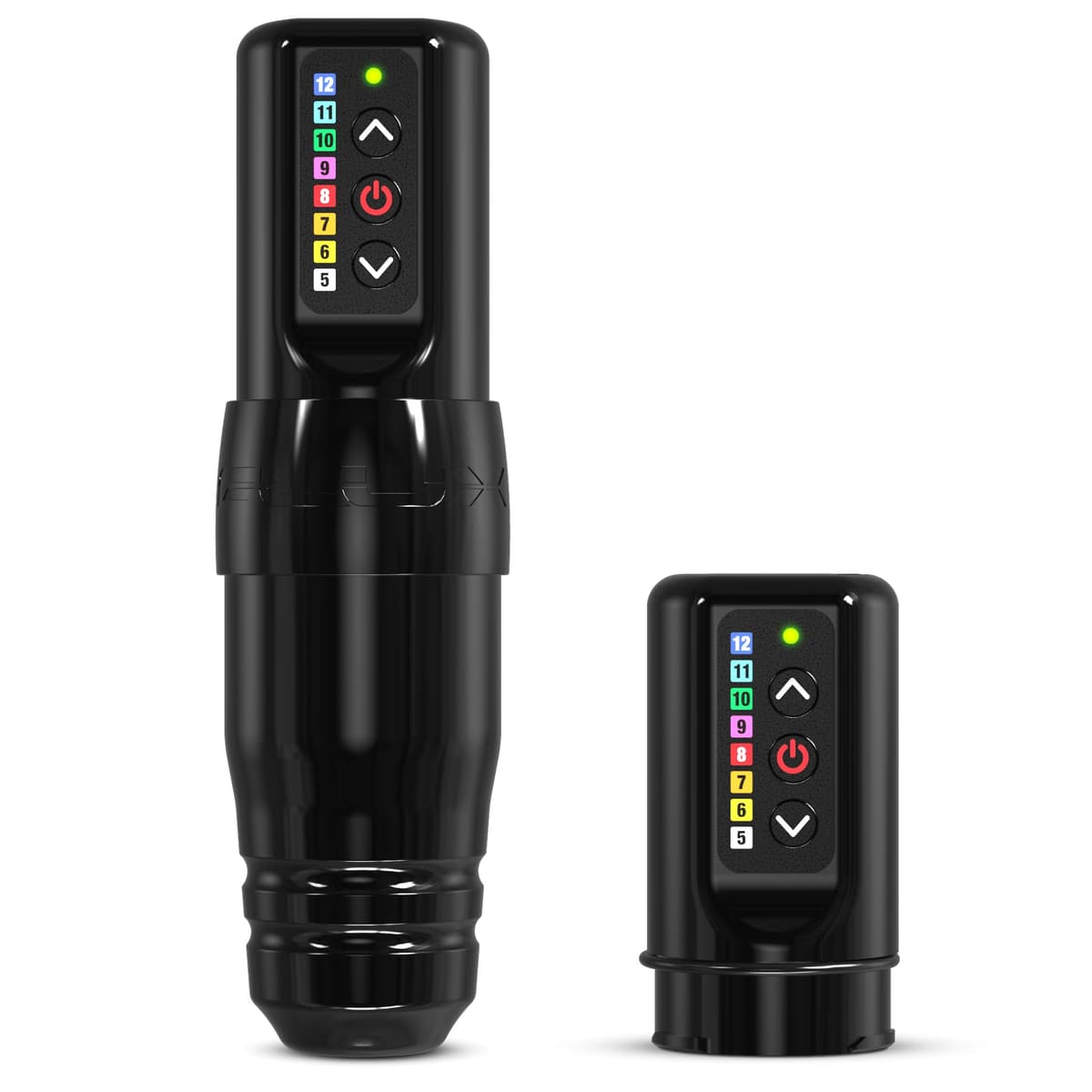 Microbeau Flux S Wireless Tattoo Machine - Stealth con 2 PowerBolts FLX S ST PB