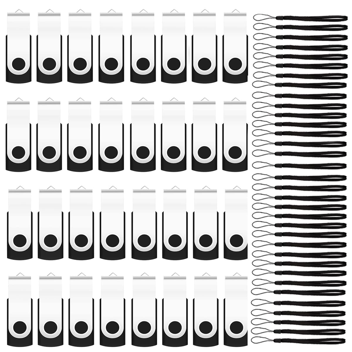 Unidad flash USB 2.0 de 16GB paquete al por mayor 200 unidades EASTBULL (negro) 16GB200PACK