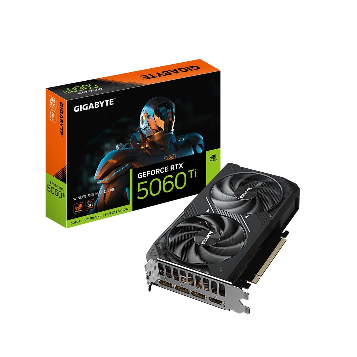 GIGABYTE GeForce RTX 5060 Ti WINDFORCE MAX OC 16G Tarjeta Gráfica, por NVIDIA, 16GB 128 bits GDDR7, PCIe 5.0, Sistema de Refrigeración, Salidas de Video DisplayPort y HDMI - GV-N506TWF2MAX OC-16GD