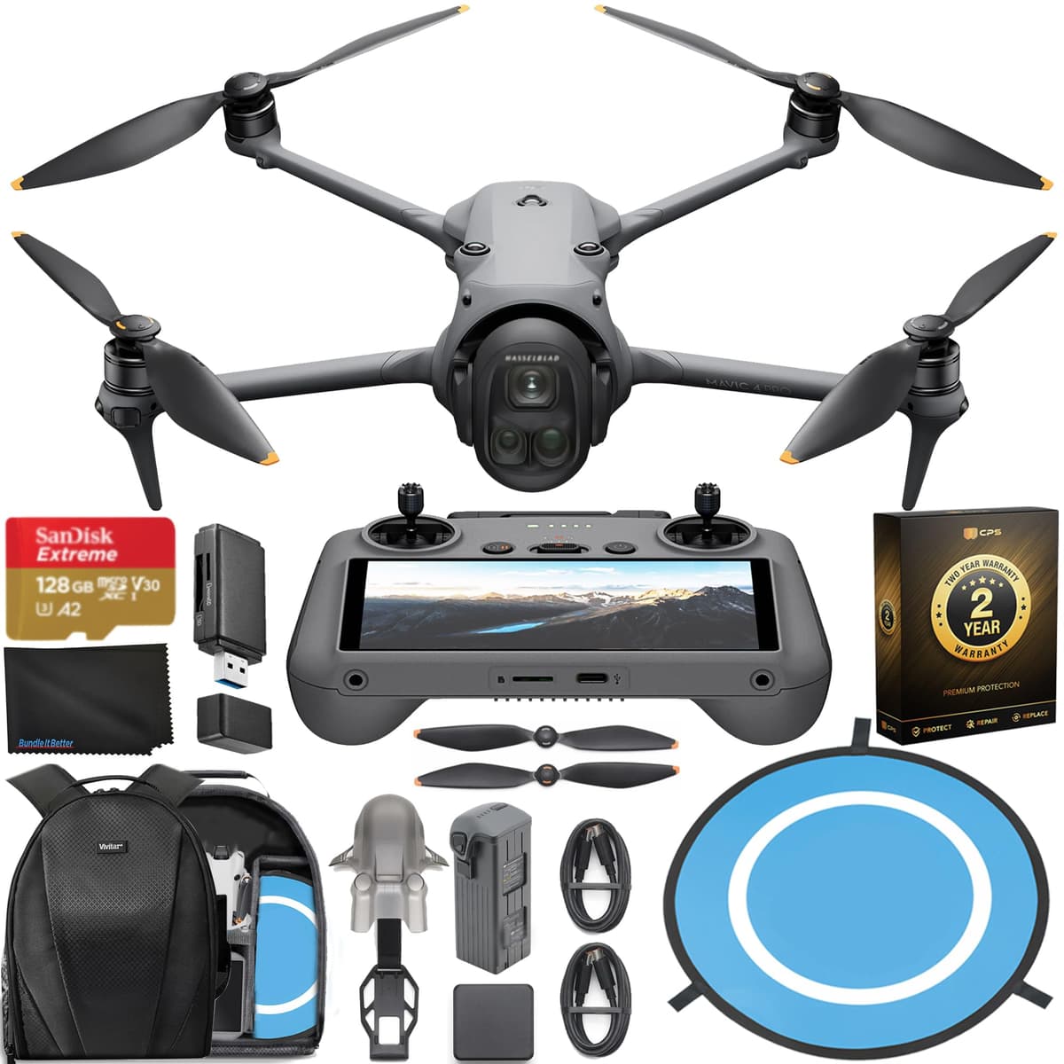 DJI Mavic 4 Pro Drone 6K60 HDR Bundle con 128GB y 2 Años CPS CP.MA.00000849.01_K4