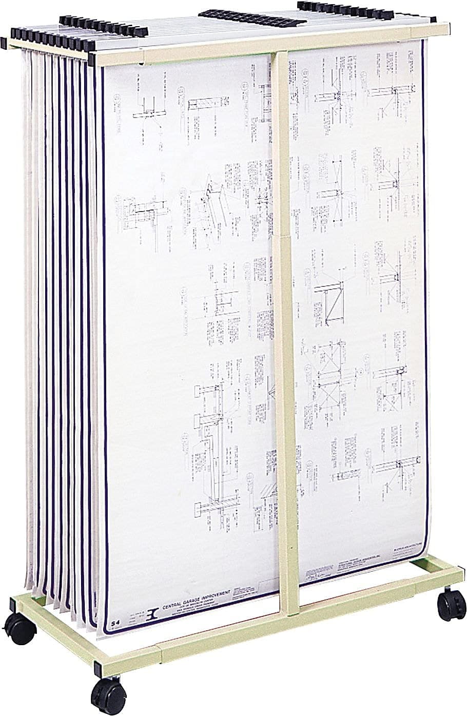 Archivador móvil vertical Safco 5059 para planos y documentos