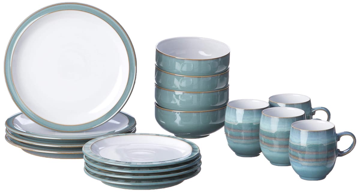 Denby Azure Coast Juego de vajilla 16 piezas (para 4) AZR-16PCC