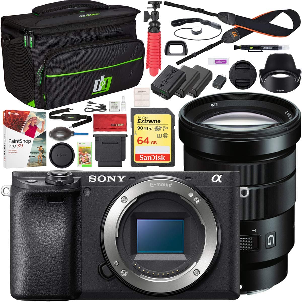 Sony a6400 - Cámara Mirrorless APS-C, Bundle con E PZ 18-105mm f/4 G OSS y Accesorios