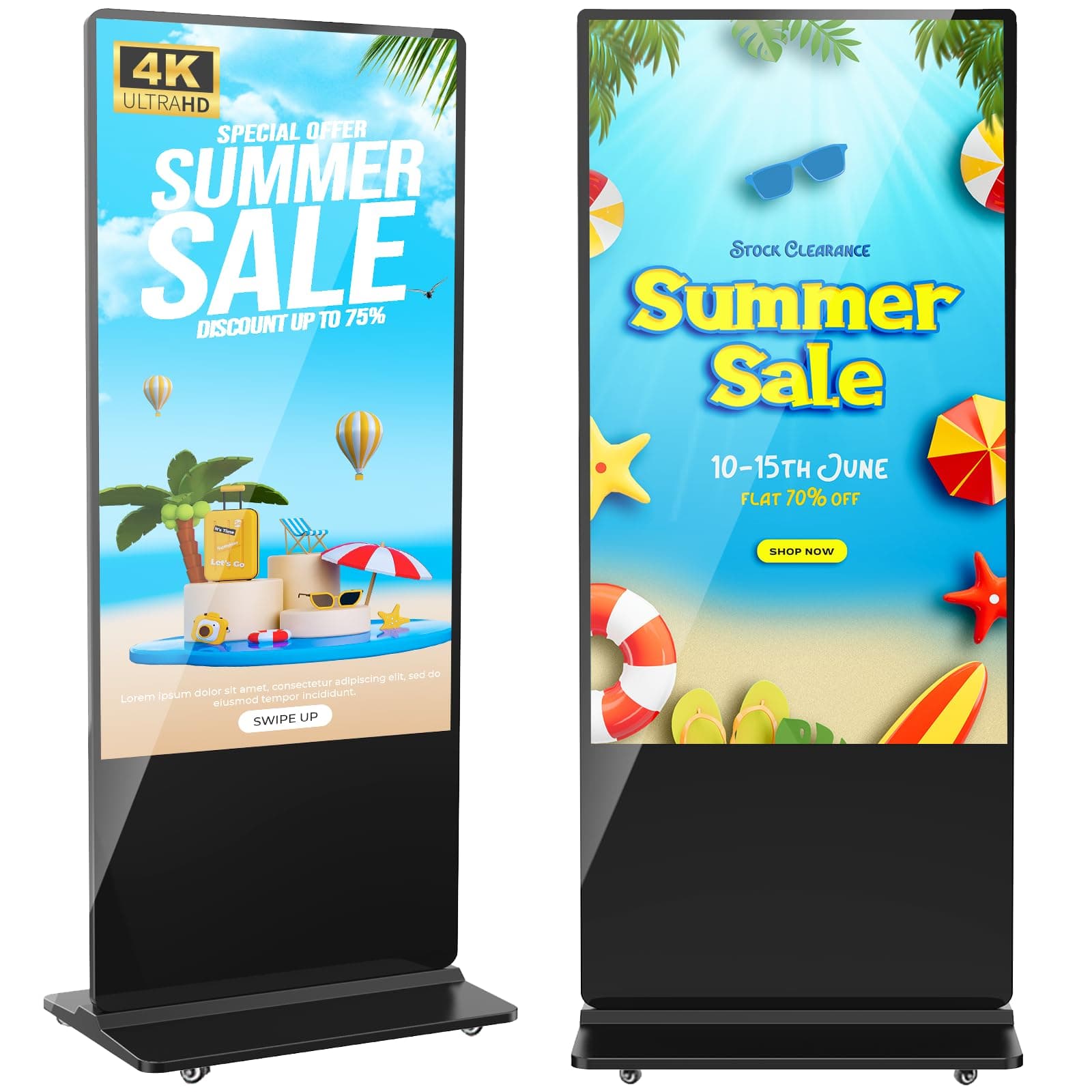 Lialiapi 65" Digital Signage 4K IPS Interior, Kiosco Interactivo Android, WiFi, HDMI/USB