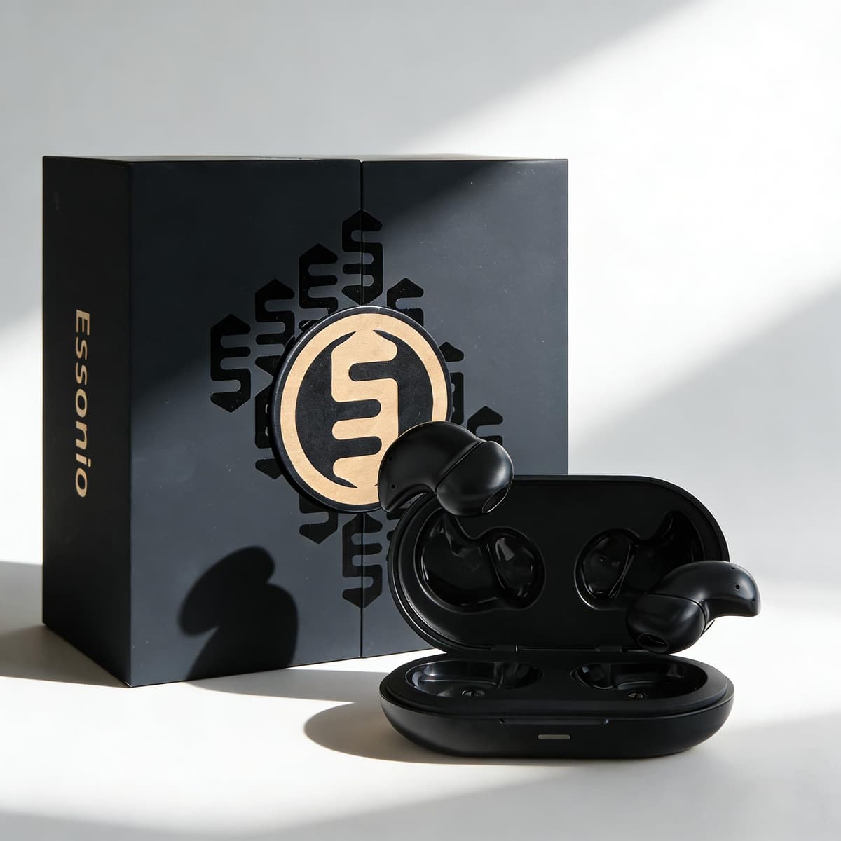Auriculares para Dormir Essonio con Reducción de Ruido de Alta Frecuencia 53 dB, Matriz de 8 Micrófonos y Doble Filtrado Híbrido, 80 h de Reproducción, Bloqueo de Ronquidos, Cómodos, Bluetooth 5.3 para Dormir y Avión H8