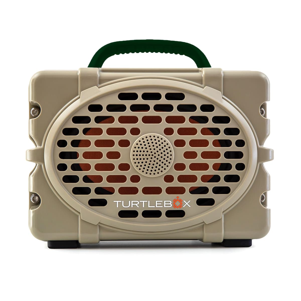 Turtlebox Original Gen 3 Portable Bluetooth Speaker - Ultra-Loud, IP67, Rugged, 3 Días de Batería, Tan/Dark Green TB-ORIG-G3-TAN-DK GRN-DK GRN-1