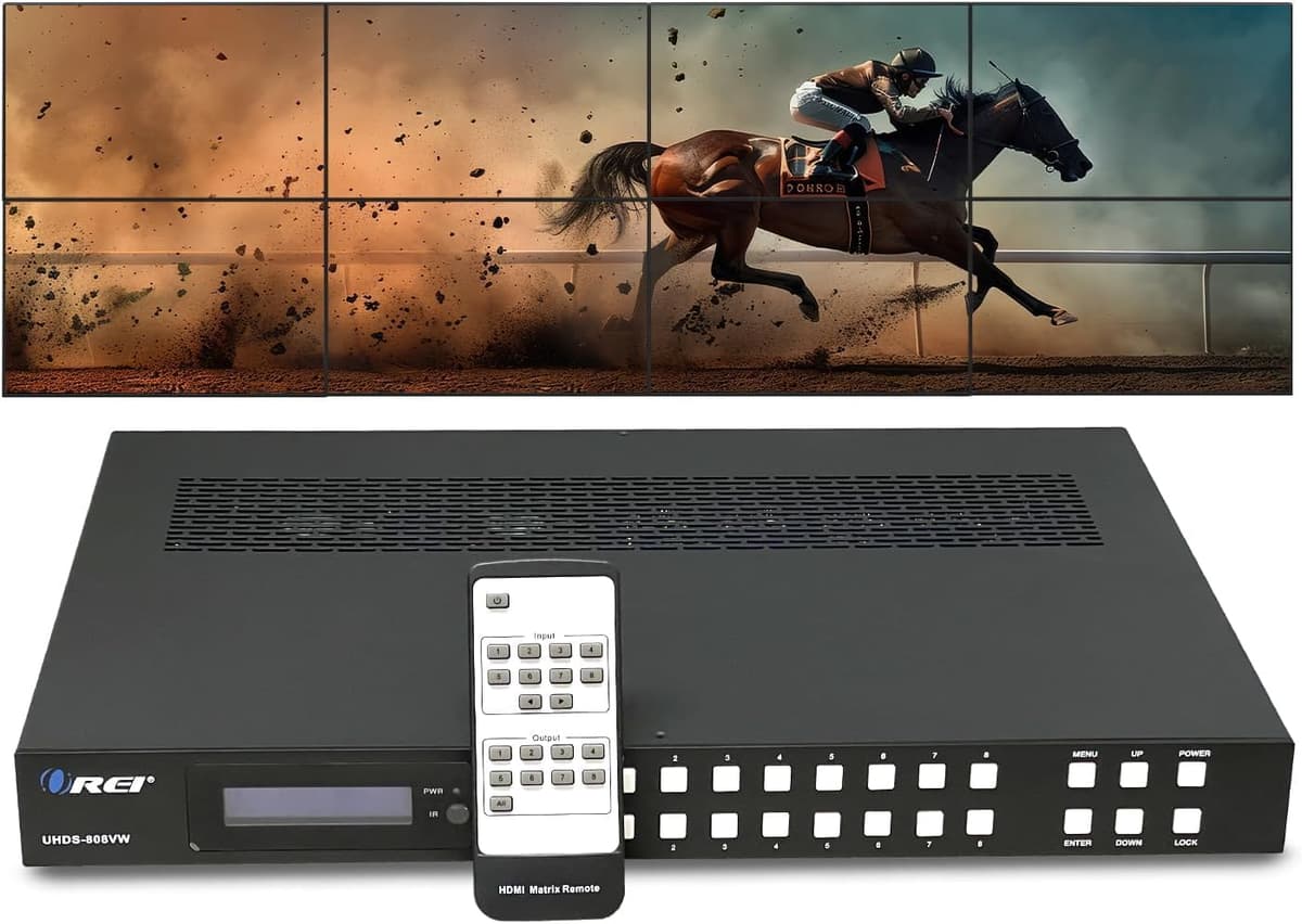 OREI 4K 8x8 Seamless HDMI Matrix Video Wall Controller UHDS-808VW HDMI 2.0 HDCP 2.2