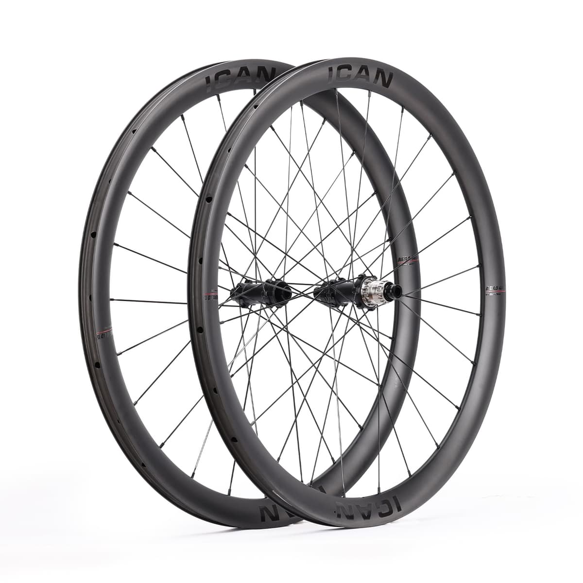 ICAN AERO 40 II Disc - Juego de ruedas carbono 700C 1180g, llanta 23mm, compatible XDR WH-AERO-40-Ⅱ-Disc--XDR