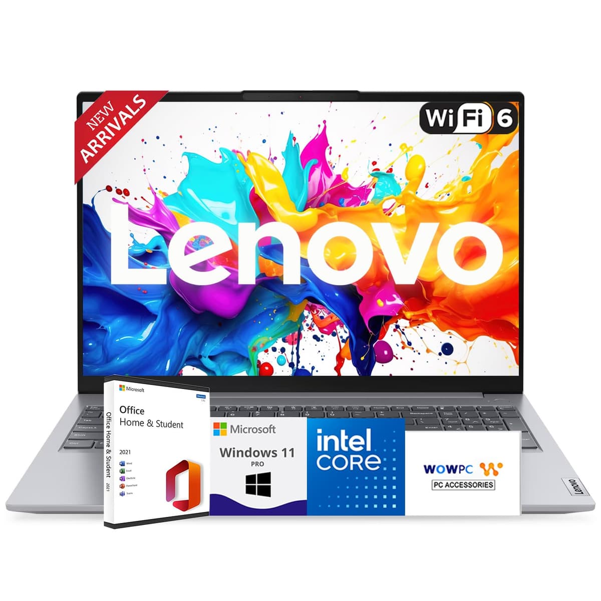 Lenovo ThinkBook 2025 Nuevo con Microsoft Office, Intel Core i5-13420H (rinde más que i7-11600H), pantalla LED antirreflejo de 16", 16GB RAM, 1TB SSD, diseño ultra silencioso, Windows 11 Pro, WOWPC USB