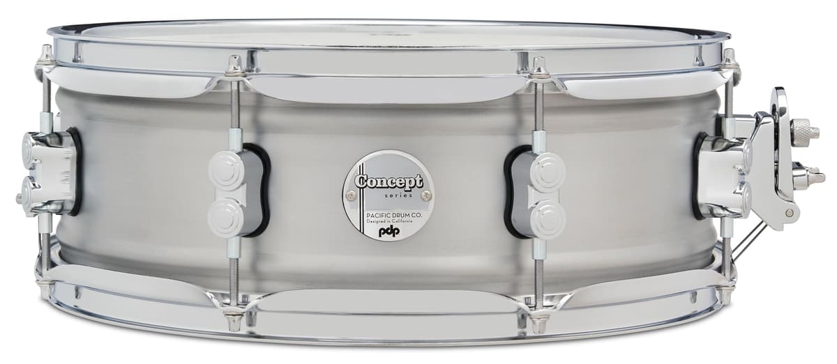 Pacific Drums PDP Serie Concept 5x14 Caja 1 mm Aluminio Cepillado Satín Natural con Herrajes Cromados PDSN0514NBAC