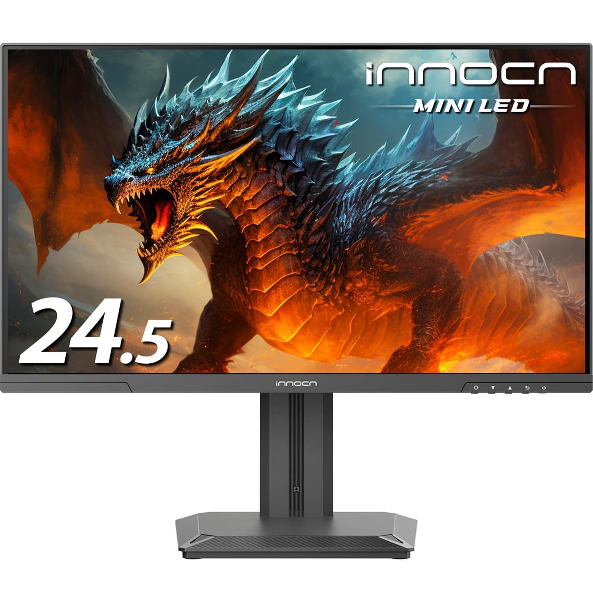 INNOCN 24,5" 2K QHD 2560 x 1440P 240Hz Monitor, Compatible con consolas, Mini-LED con atenuación local precisa, Monitor para Mac, HDMI 2.1, DP 1.4, Base ajustable en altura e inclinación, Negro - 25M2S 2551S