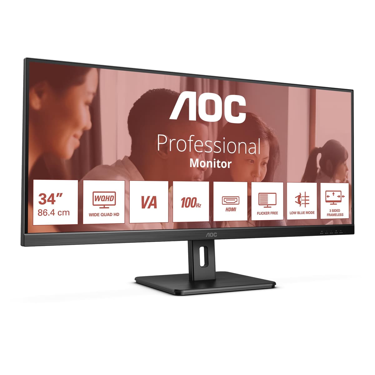 AOC U34E2M 34" Ultrawide WQHD (3440 x 1440) VA Monitor