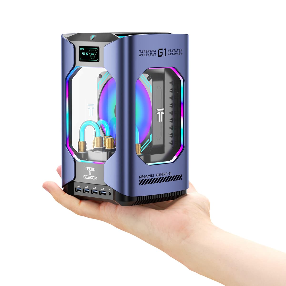 GEEKOM MEGAMINI G1 Water Cooled con i9-13900HK y RTX 4060 Mobile, 2TB SSD, 32GB DDR5