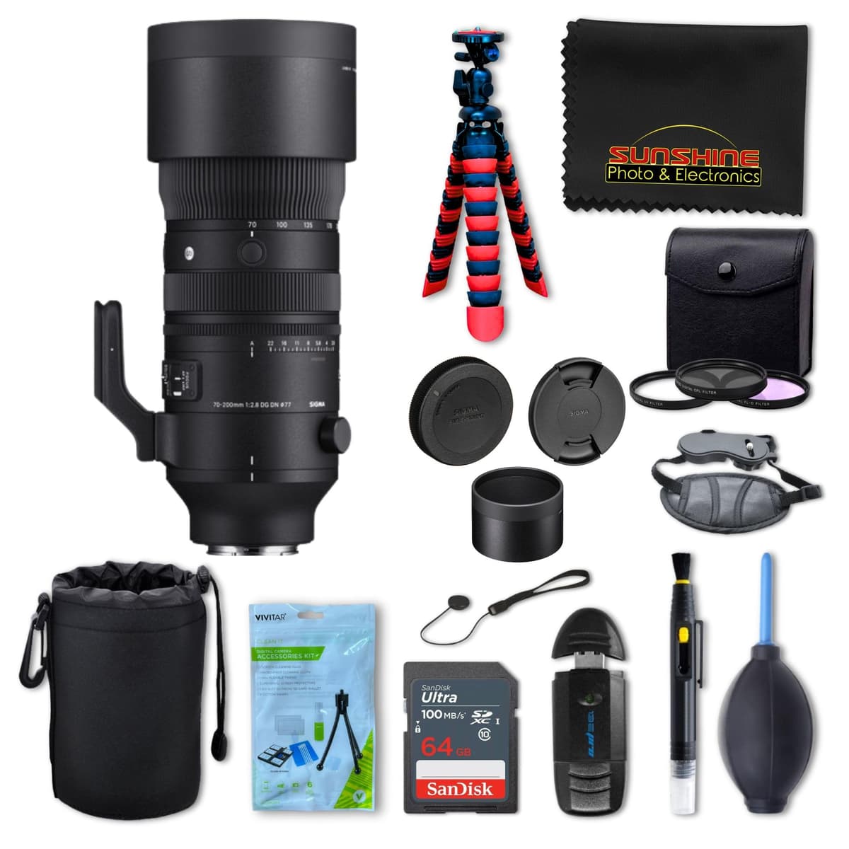 Sigma 70-200mm f/2.8 DG DN OS Sports - Lente telefoto para montura Sony E (SIG-70200MM28SONY)