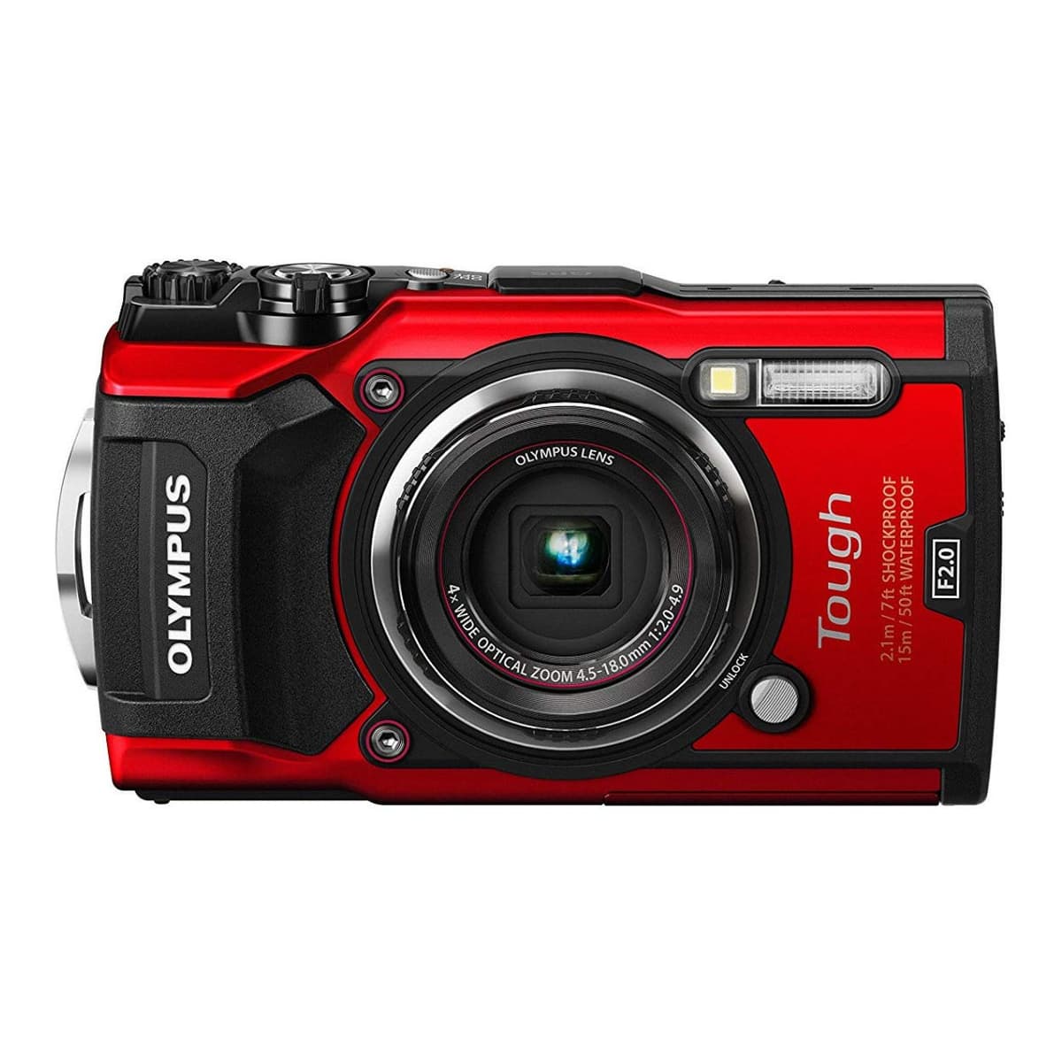 Cámara resistente Olympus Tough TG-6, a prueba de agua, roja (reacondicionada) TG-6 Red
