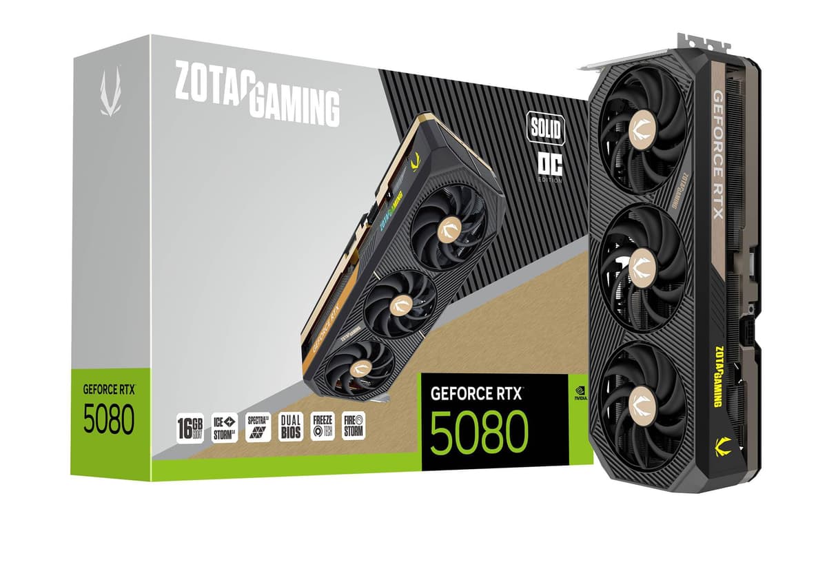 ZOTAC Gaming GeForce RTX 5080 SOLID OC 16GB GDDR7 ZT-B50800J-10P