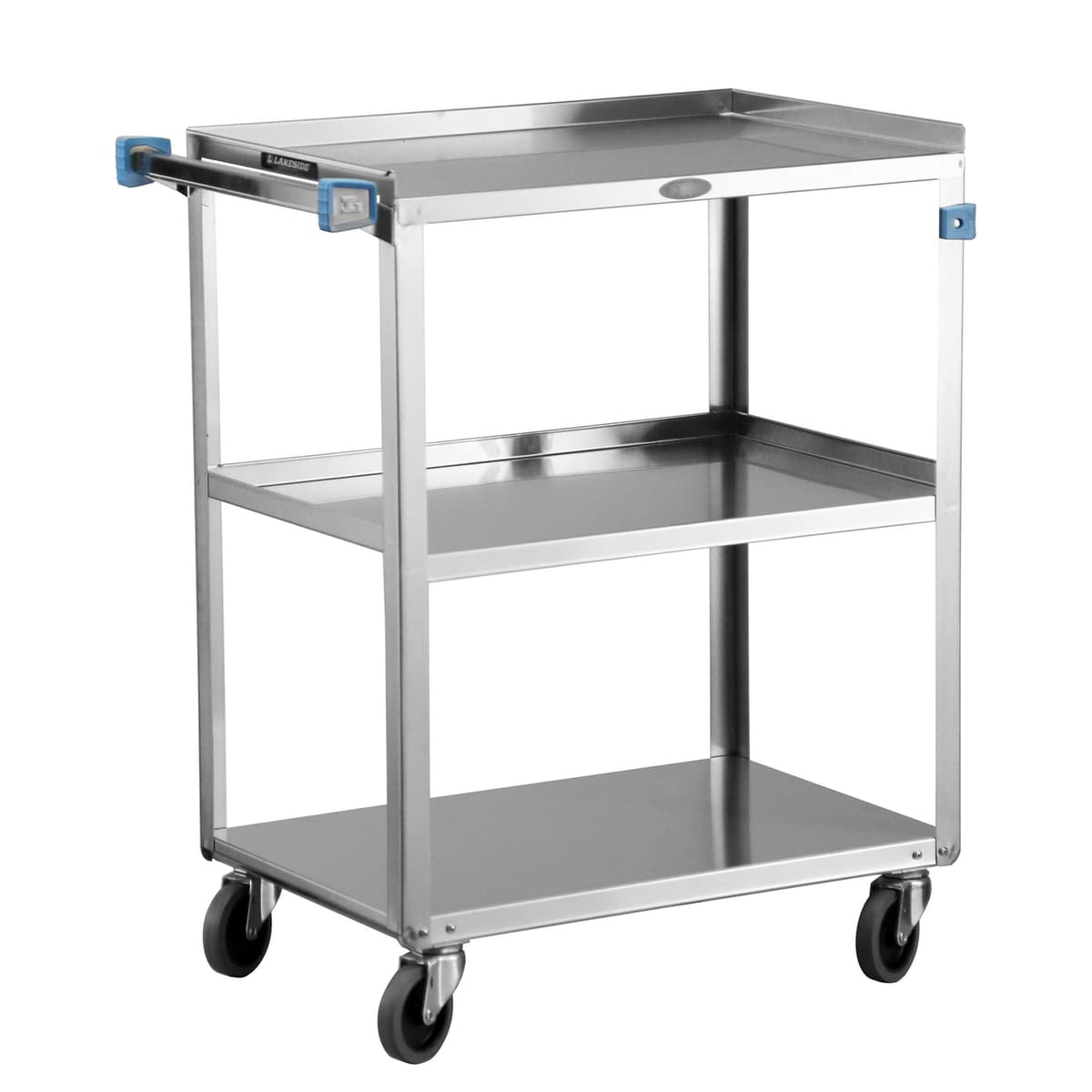 Carro Utilitario Lakeside 411 Acero Inoxidable, 3 Repisas, 500 lb (Ensamblado)