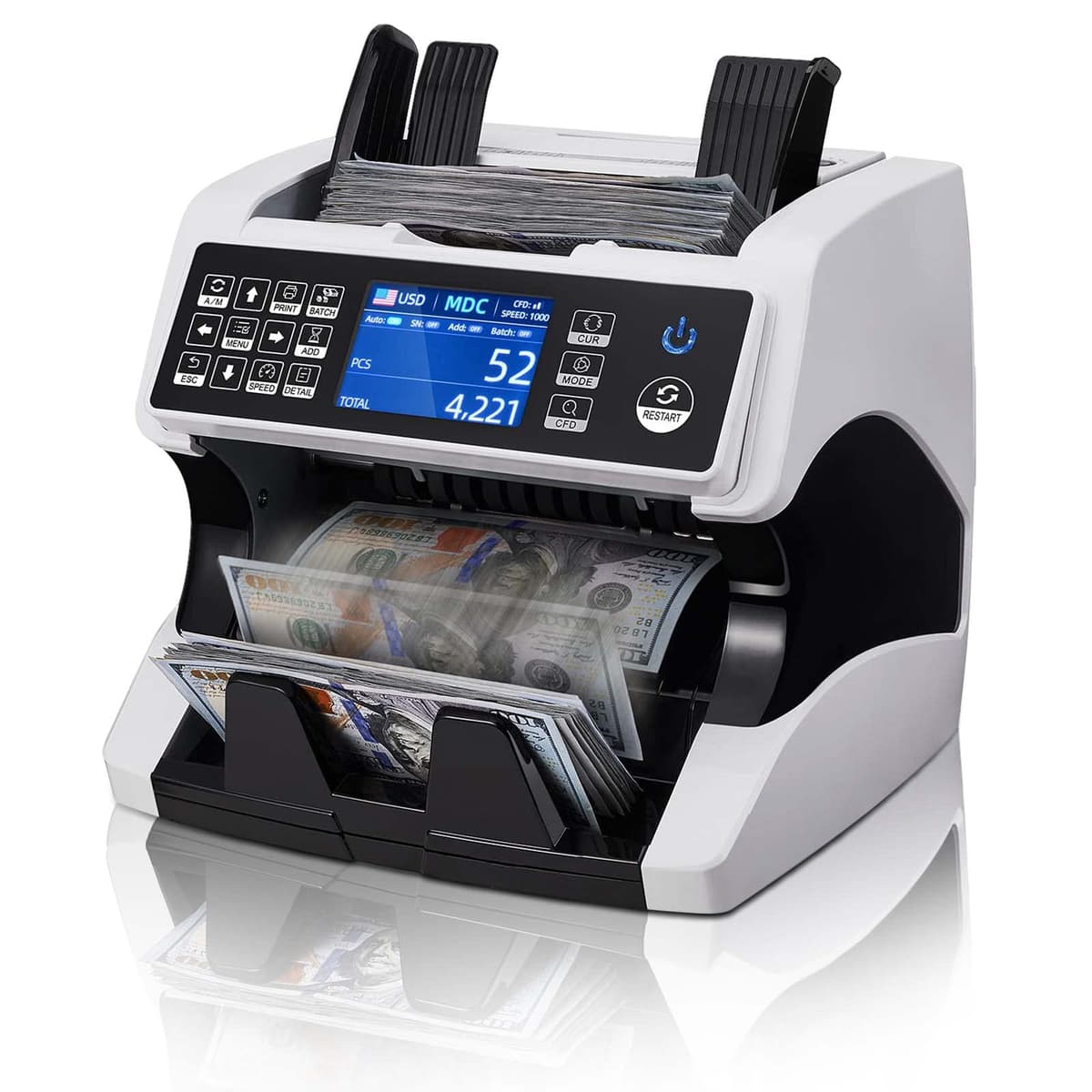 MUNBYN IMC01 Contadora de Billetes Mixtos con 2CIS y Detección MU-IMC01-US