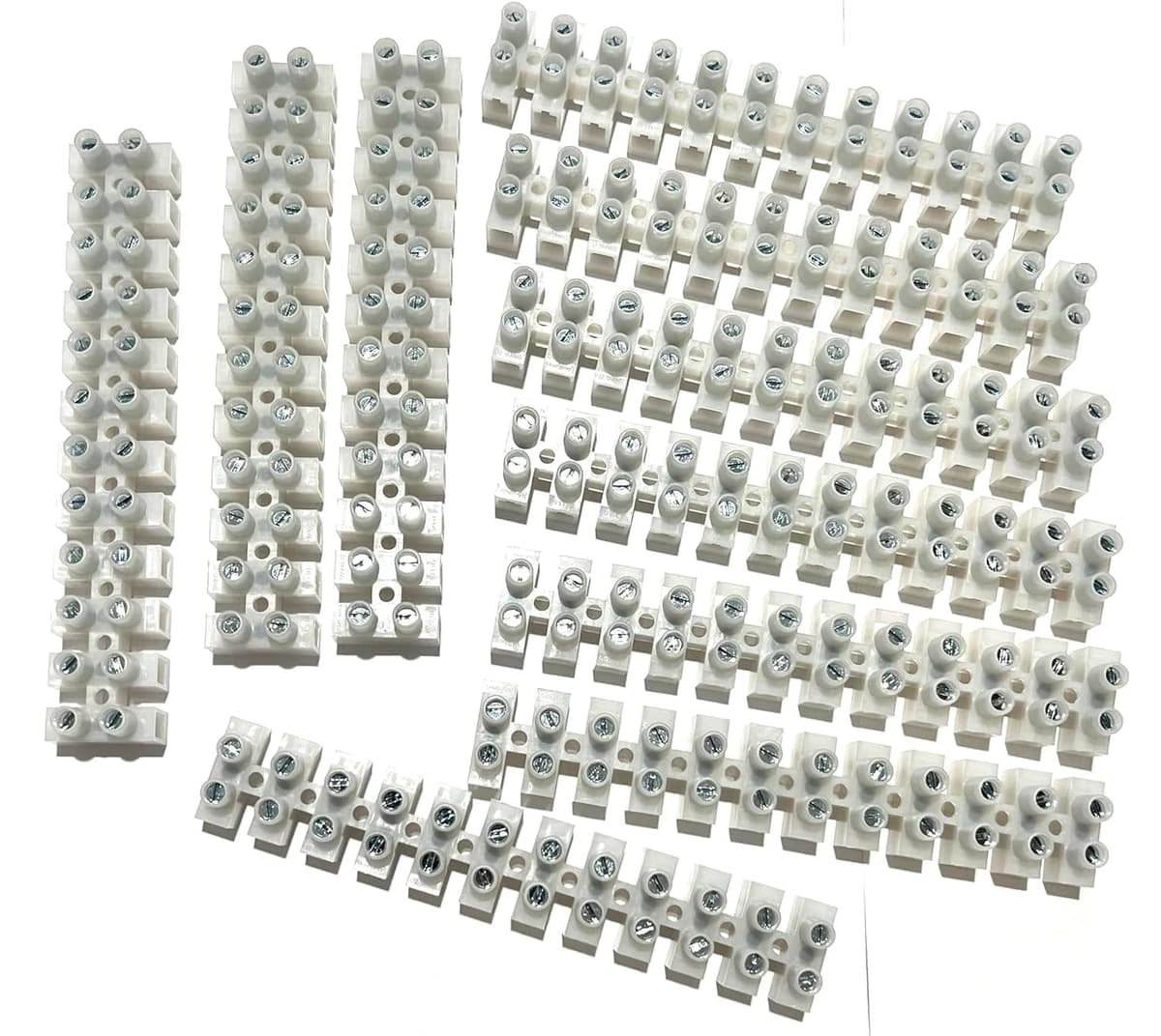 EDS 12 Posiciones / 24 Contactos Terminal Block Dual Row con Tornillo 30A 300V - Paquete de 210 EDS-ES120012DSFB