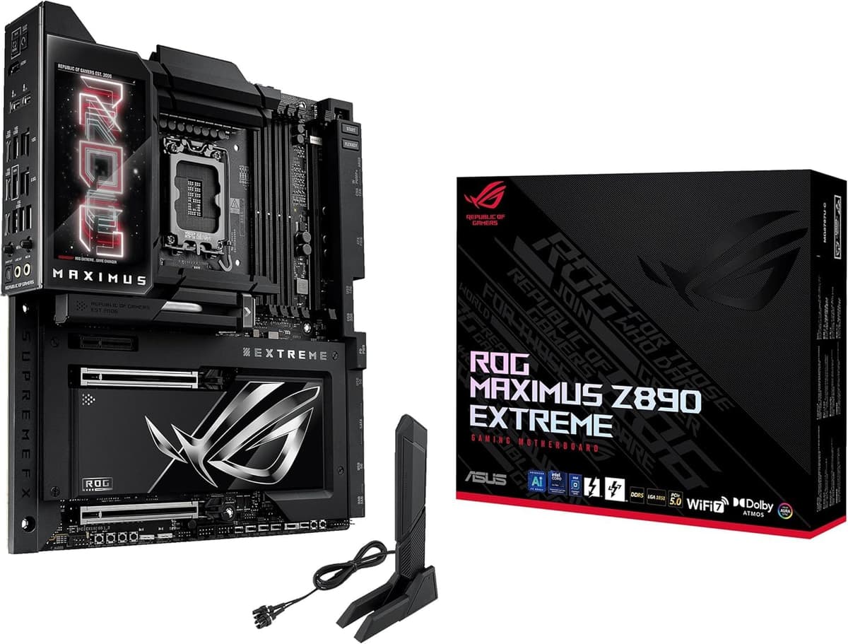 ASUS ROG Maximus Z890 Extreme - Placa madre Intel Z890 ATX con LCD integrado y Thunderbolt 5 90MB1IR0-M0EAY0