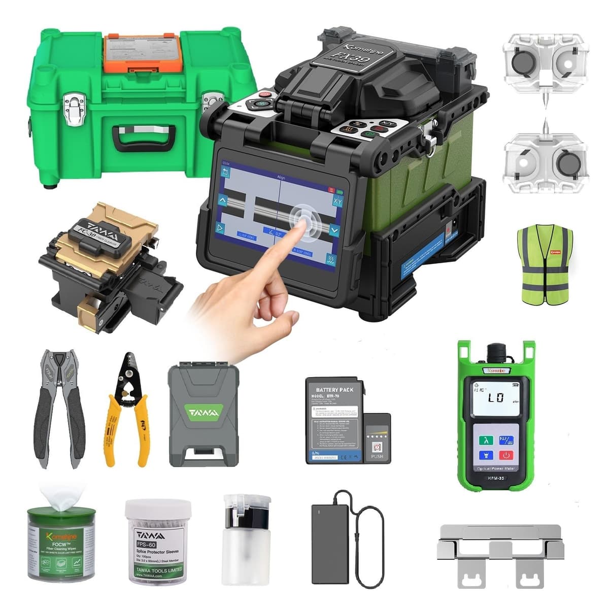 KOMSHINE FX39 Fusion Splicer con 6 motores y Pantalla 4.3" (con OPM) 7353333952557