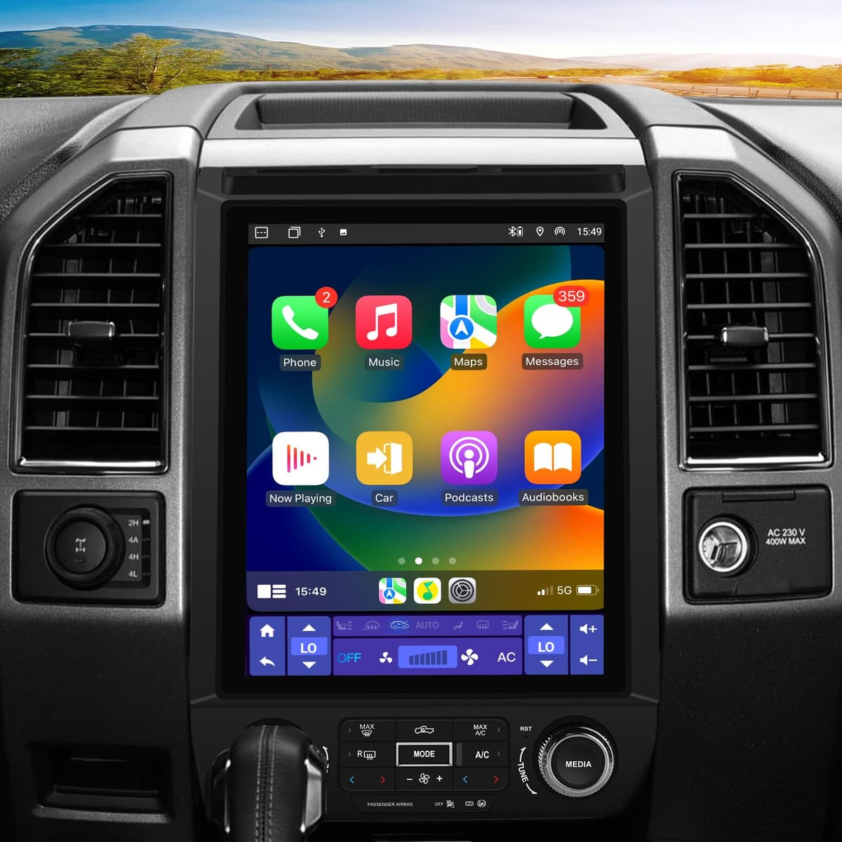 EagleNav DW9F15024-521 Android 13 de 12.1" para Ford F150 2015-2021 con CarPlay y Android Auto