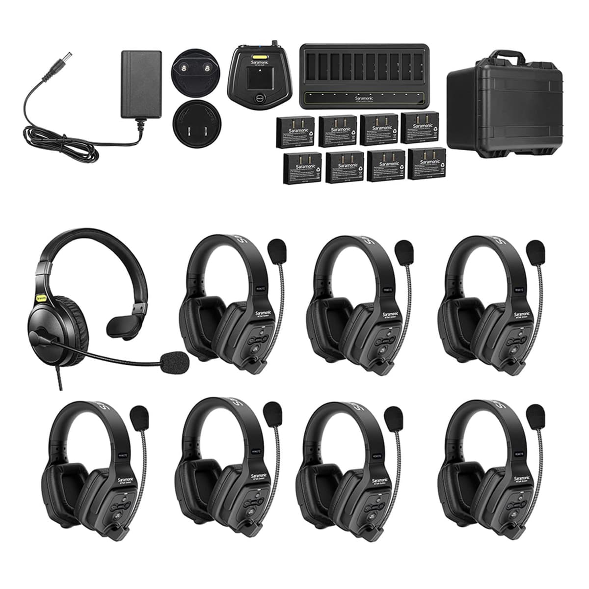 Saramonic WiTalk-WT8D Sistema de Intercomunicador Inalámbrico Dual-Ear para 8 Personas