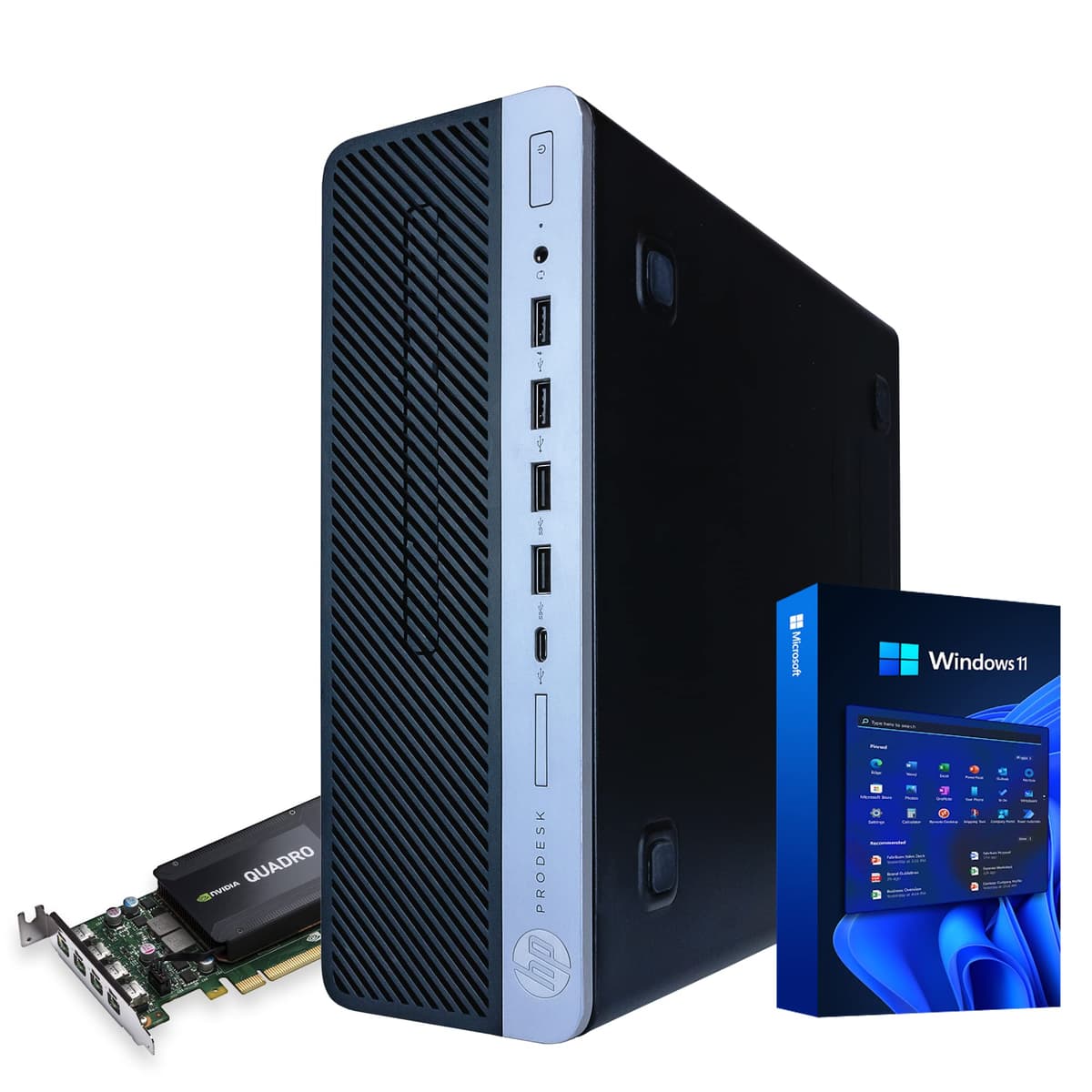 PC de Escritorio HP Workstation | Edición y Diseño | NVIDIA Quadro K1200 4GB GPU | Intel Core i5 | 32GB DDR4 RAM, 1TB SSD + 4TB HDD | Wi-Fi 5G + Bluetooth | Windows 11 Pro (Reacondicionado) 600G4