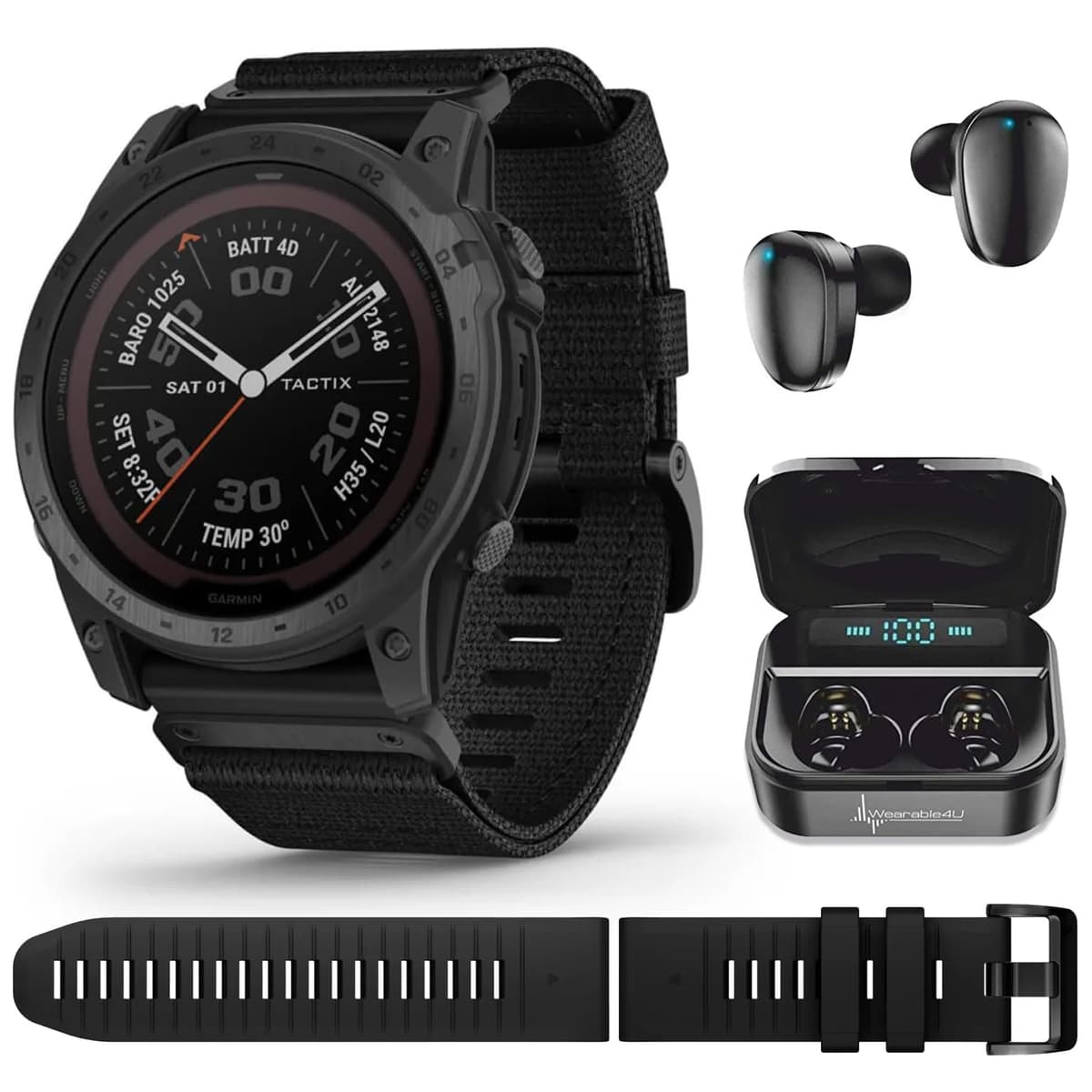 Wearable4U Garmin tactix 7 Pro Edition 51 mm con bundle (Pro, negro) 010-02704-10