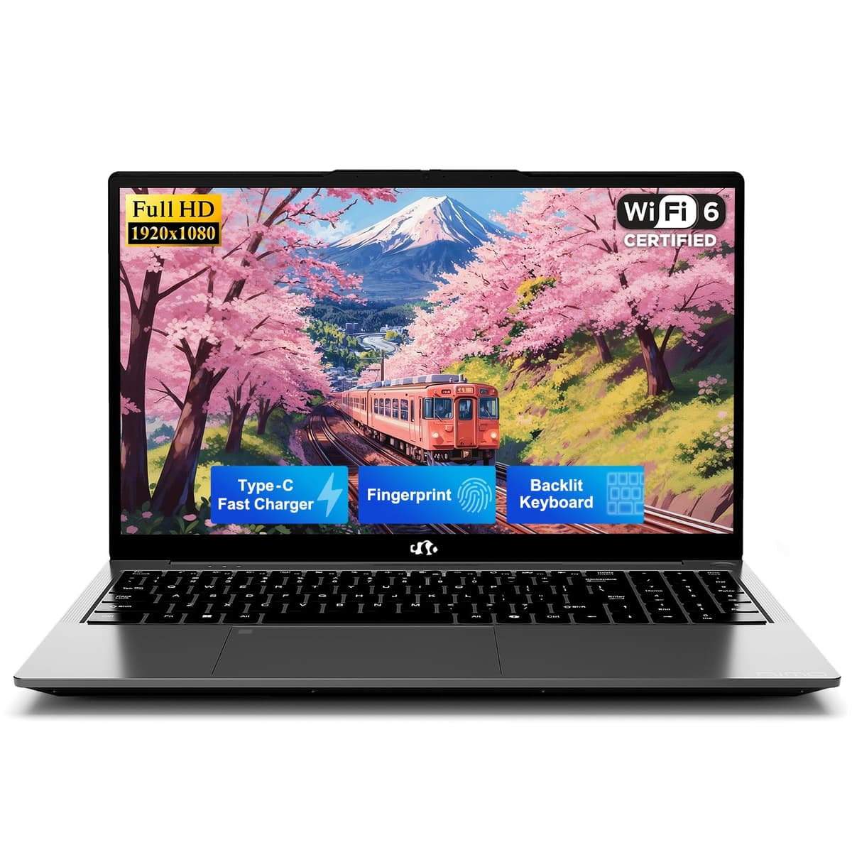 NIMO 15.6" FHD IPS Laptop, 8GB RAM 128GB SSD Intel N150 (equivale a i3-10110U, 4 núcleos hasta 3.6GHz) Computadora con 2 años de garantía, 65W Tipo-C, lector de huellas, teclado retroiluminado, Wi-Fi 6, BT5.2 NIMO N157