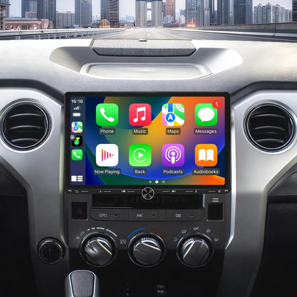 Toeeklsa Radio de Auto 6+64G para Toyota Tundra 2014-2021 Actualización de Estéreo CarPlay Android Auto 8 Núcleos Pantalla QLED de 10.1 Pulgadas Unidad Principal GPS Navegación FM/AM SWC Bluetooth 5.0 WiFi Soporta JBL