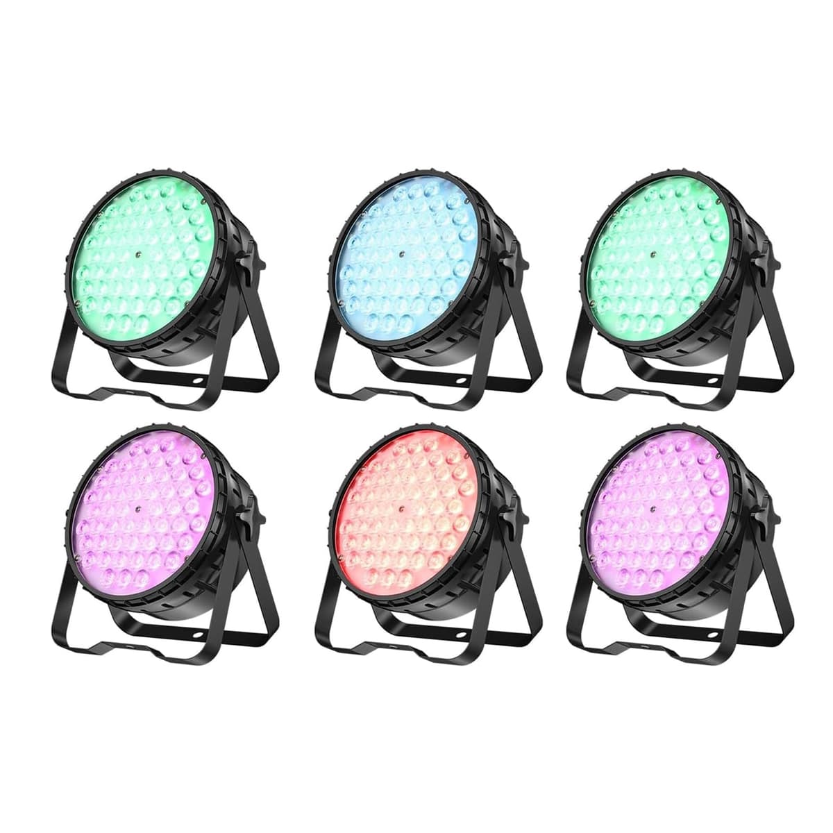 Betopper Par Light 54×4W CRI>90 RGBW, Hasta 5500 lm, Alta Brillo, 6-Pack LPC010N