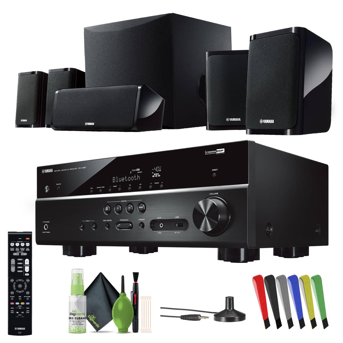 Yamaha YHT-4950U Sistema Home Theater 5.1 4K UHD con Subwoofer Potenciado de 8" y AV Receiver (Negro) YHT-4950UBLAG2