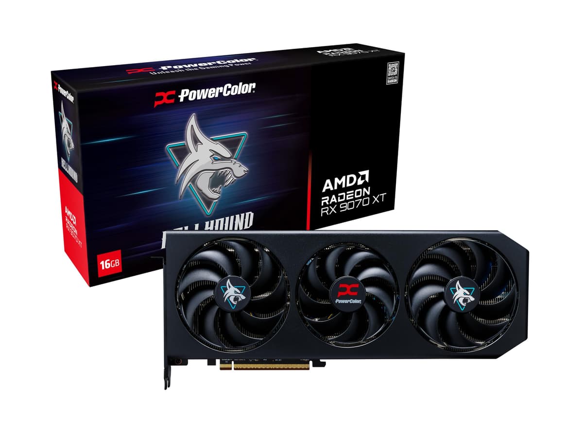 PowerColor Hellhound AMD Radeon RX 9070 XT 16GB GDDR6 RX9070XT 16G-L/OC