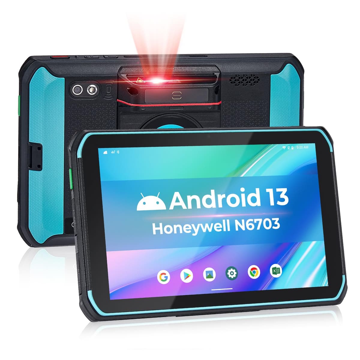 MUNBYN ILT01 Tablet Rugerizada 8" Android 13 con Escáner N6703, 4GB+64GB, 4G LTE